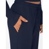 imageTrendy Queen Womens 2 Piece Matching Lounge Set Long Sleeve Slightly Crop Top Wide Leg Pants Casual SweatsuitNavy