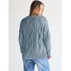 imageTrendy Queen Womens Oversized Cable Knit Crewneck SweatersDusty Blue