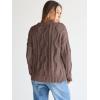 imageTrendy Queen Womens Oversized Cable Knit Crewneck SweatersNutmeg