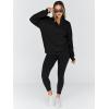 imageTrendy Queen Womens Oversized Sweatshirts Fall Sweaters Fashion Hoodies Half Zip Pullover Long Sleeve Shirts ClothesBlack