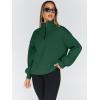imageTrendy Queen Womens Oversized Sweatshirts Fall Sweaters Fashion Hoodies Half Zip Pullover Long Sleeve Shirts ClothesDarkgreen