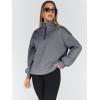 imageTrendy Queen Womens Oversized Sweatshirts Fall Sweaters Fashion Hoodies Half Zip Pullover Long Sleeve Shirts ClothesDarkgrey