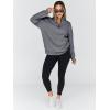imageTrendy Queen Womens Oversized Sweatshirts Fall Sweaters Fashion Hoodies Half Zip Pullover Long Sleeve Shirts ClothesDarkgrey