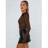imageTrendy Queen Womens Long Sleeve T Shirts Fall Fashion 2025 Basic Crop Tops Going Out Outfits Y2k ClothesChocolate