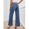 imageTrendy Queen Jeans for Women High Waisted Wide Straight Leg Stretchy Baggy Jeans Fashion Loose Denim Pants Fall 2025Blue
