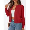 imageTrendy Queen Womens Cardigan Sweaters Lightweight Crew Neck Outfits Fall Fashion 2025 ClothingRed