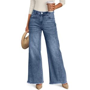 imageTrendy Queen Jeans for Women High Waisted Wide Straight Leg Stretchy Baggy Jeans Fashion Loose Denim Pants Fall 2025Blue
