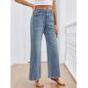 imageTrendy Queen Jeans for Women High Waisted Wide Straight Leg Stretchy Baggy Jeans Fashion Loose Denim Pants Fall 2025Haze Blue