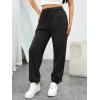 imageTrendy Queen Sweatpants Women Baggy Joggers with Pockets Lounge Comfy Barrel Pants Teens Cute Y2K Sports Fall Clothes 2025Black