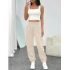 imageTrendy Queen Womens Sweatpants High Waisted Winter Baggy Lounge Pants Fall Active Fleece Comfy Joggers 2025Beige