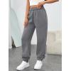 imageTrendy Queen Womens Sweatpants High Waisted Winter Baggy Lounge Pants Fall Active Fleece Comfy Joggers 2025Dark Grey