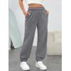 imageTrendy Queen Womens Sweatpants High Waisted Winter Baggy Lounge Pants Fall Active Fleece Comfy Joggers 2025Dark Grey