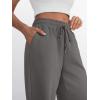 imageTrendy Queen Womens Wide Leg Sweatpants Baggy Lounge Travel Pants Fall Fashion Outfits 2025 Winter Joggers ClothesDarkgrey