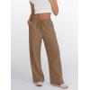 imageTrendy Queen Womens Wide Leg Sweatpants Baggy Lounge Travel Pants Fall Fashion Outfits 2025 Winter Joggers ClothesKhaki