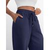 imageTrendy Queen Womens Wide Leg Sweatpants Baggy Lounge Travel Pants Fall Fashion Outfits 2025 Winter Joggers ClothesNavy