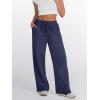 imageTrendy Queen Womens Wide Leg Sweatpants Baggy Lounge Travel Pants Fall Fashion Outfits 2025 Winter Joggers ClothesNavy