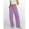 imageTrendy Queen Womens Wide Leg Sweatpants Baggy Lounge Travel Pants Fall Fashion Outfits 2025 Winter Joggers ClothesPurple