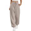 imageTrendy Queen Sweatpants Women Baggy Joggers with Pockets Lounge Comfy Barrel Pants Teens Cute Y2K Sports Fall Clothes 2025Coffeegrey