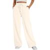 imageTrendy Queen Womens Wide Leg Sweatpants Baggy Lounge Travel Pants Fall Fashion Outfits 2025 Winter Joggers ClothesApricot