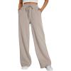 imageTrendy Queen Womens Wide Leg Sweatpants Baggy Lounge Travel Pants Fall Fashion Outfits 2025 Winter Joggers ClothesCoffeegrey