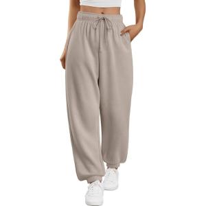 imageTrendy Queen Sweatpants Women Baggy Joggers with Pockets Lounge Comfy Barrel Pants Teens Cute Y2K Sports Fall Clothes 2025Coffeegrey