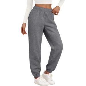 imageTrendy Queen Womens Sweatpants High Waisted Winter Baggy Lounge Pants Fall Active Fleece Comfy Joggers 2025Dark Grey