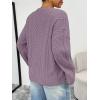 imageTrendy Queen Oversized Cable Knit Sweaters for Women Trendy 2025 Fall Fashion Outfits Pullover Crewneck Sweaters TopsMauve Taupe