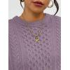 imageTrendy Queen Oversized Cable Knit Sweaters for Women Trendy 2025 Fall Fashion Outfits Pullover Crewneck Sweaters TopsMauve Taupe