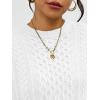 imageTrendy Queen Oversized Cable Knit Sweaters for Women Trendy 2025 Fall Fashion Outfits Pullover Crewneck Sweaters TopsWhite