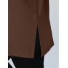 imageTrendy Queen Oversized Side Slit Tshirts for Women Long Sleeve Workout Tops Fall Fashion Gym Casual Tees Basic Y2K ClothesBrown