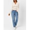 imageTrendy Queen Womens Long Sleeve Shirts V Neck Ribbed Knit Fall Tops Henley Teen Girls Basic Tee 2025Apricot