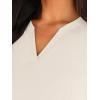 imageTrendy Queen Womens Long Sleeve Shirts V Neck Ribbed Knit Fall Tops Henley Teen Girls Basic Tee 2025Apricot