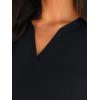 imageTrendy Queen Womens Long Sleeve Shirts V Neck Ribbed Knit Fall Tops Henley Teen Girls Basic Tee 2025Black