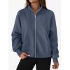 imageTrendy Queen Womens Sweatshirts Zip Up Hoodies Cropped Crewneck Pullover Casual Jackets Y2k Clothes Fall Fashion Outfits 2025Blue