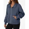 imageTrendy Queen Womens Sweatshirts Zip Up Hoodies Cropped Crewneck Pullover Casual Jackets Y2k Clothes Fall Fashion Outfits 2025Blue