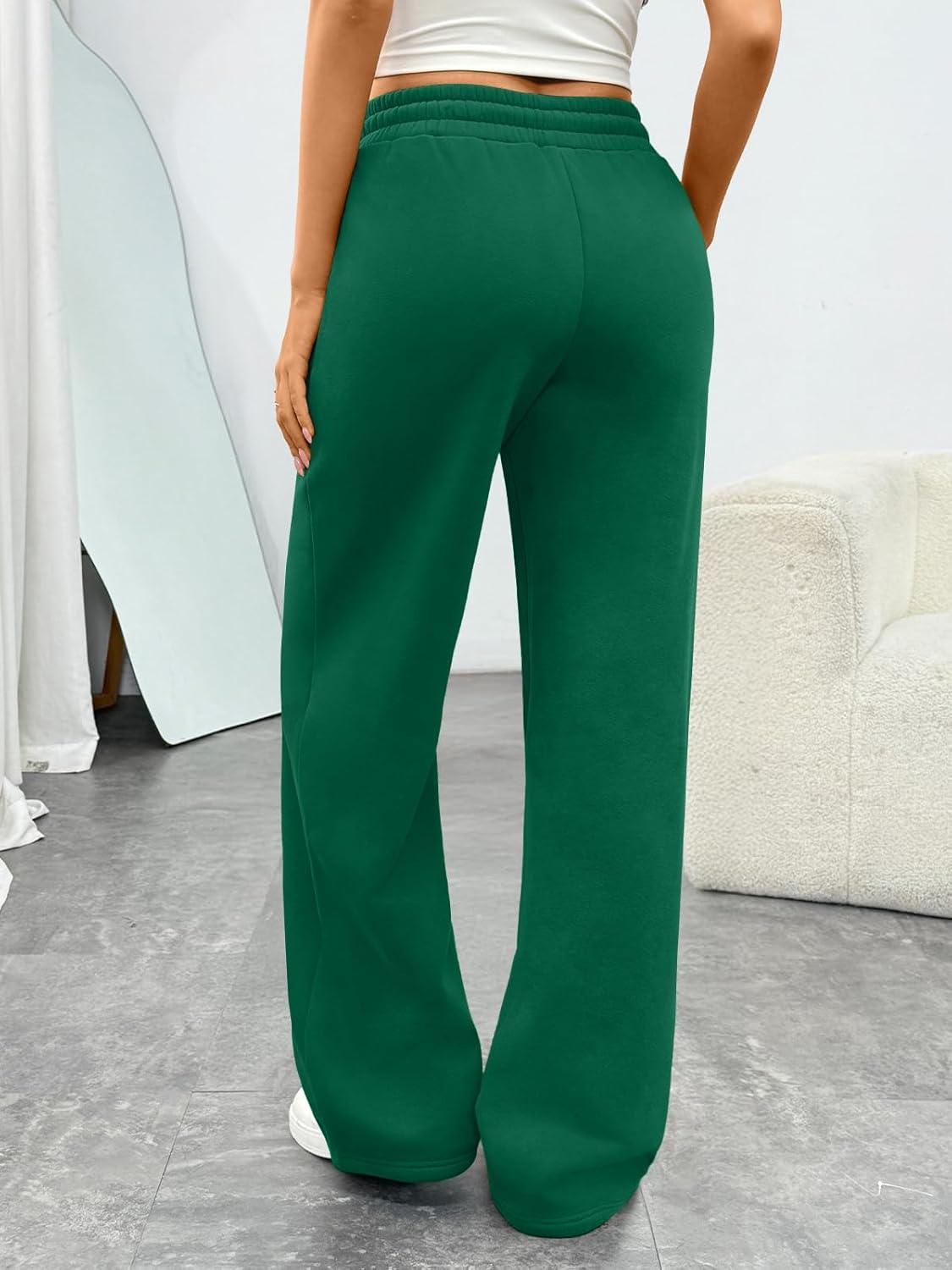 imageTrendy Queen Womens Sweatpants Wide Leg Barrel PantsGreen