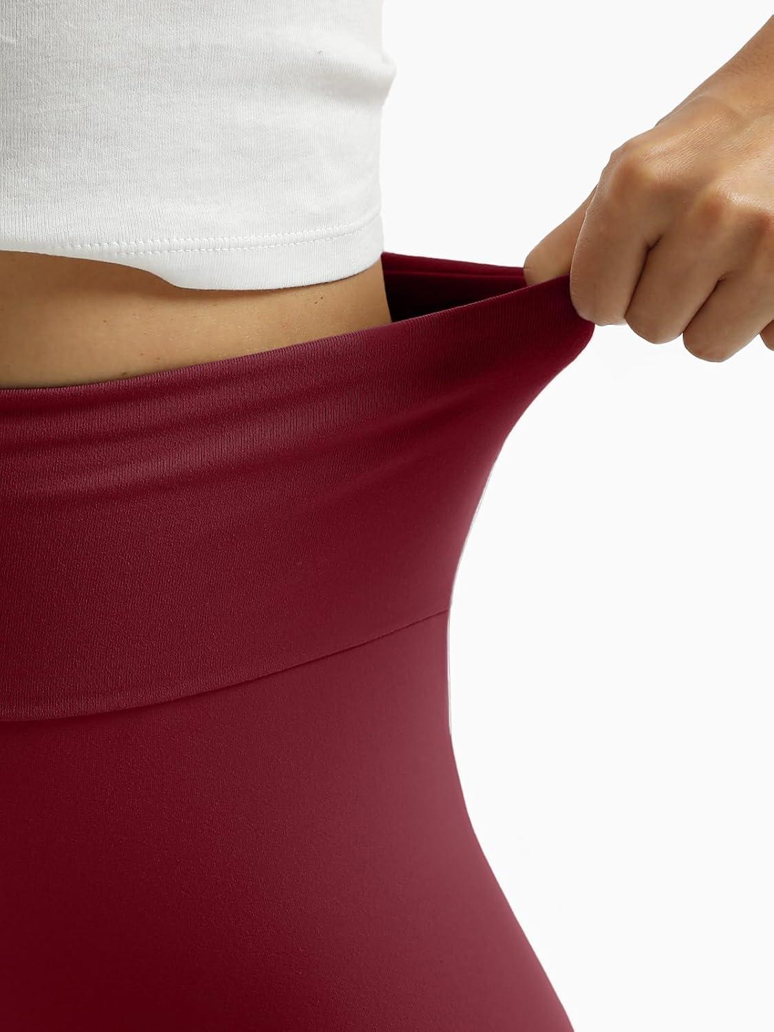 imageTrendy Queen Womens Wide Leg Yoga Pants Bootcut Workout Flare Leggings Trendy High Waisted Fold Over 2025 Fall OutfitsWinered