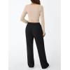 imageTrendy Queen Womens 2 Piece Matching Lounge Set Long Sleeve Slightly Crop Top Wide Leg Pants Casual SweatsuitBeige Black
