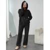imageTrendy Queen Womens 2 Piece Outfits Lounge Fall Fashion Sets Oversized Sweatshirts Wide Leg Pants Sweatsuits Winter ClothesBlack