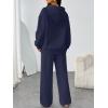 imageTrendy Queen Womens 2 Piece Outfits Lounge Fall Fashion Sets Oversized Sweatshirts Wide Leg Pants Sweatsuits Winter ClothesNavy