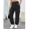 imageTrendy Queen Womens Cargo Sweatpants Oversized Fleece Joggers Baggy Athletic Pants with PocketBlack
