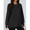 imageTrendy Queen Womens Oversized T Shirts Fall Thumb Hole Long Sleeve Workout Tops Fashion Plus Size Gym Loose Y2k Tunic TeeBlack
