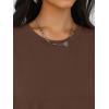 imageTrendy Queen Womens Oversized T Shirts Fall Thumb Hole Long Sleeve Workout Tops Fashion Plus Size Gym Loose Y2k Tunic TeeChocolate Brown