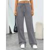 imageTrendy Queen Womens Sweatpants Wide Leg Barrel PantsBlackgrey