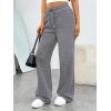 imageTrendy Queen Womens Sweatpants Wide Leg Barrel PantsBlackgrey
