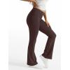 imageTrendy Queen Womens Wide Leg Yoga Pants Bootcut Workout Flare Leggings Trendy High Waisted Fold Over 2025 Fall OutfitsBrown