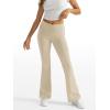 imageTrendy Queen Womens Wide Leg Yoga Pants Bootcut Workout Flare Leggings Trendy High Waisted Fold Over 2025 Fall OutfitsLightkhaki