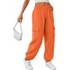 imageTrendy Queen Womens Cargo Sweatpants Oversized Fleece Joggers Baggy Athletic Pants with PocketOrange