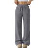 imageTrendy Queen Womens Sweatpants Wide Leg Barrel PantsBlackgrey