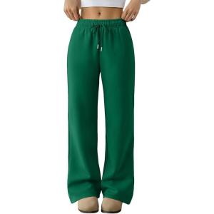imageTrendy Queen Womens Sweatpants Wide Leg Barrel PantsGreen